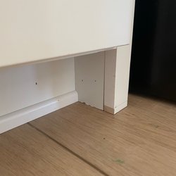 Woodside Homes - Tranquility at Eastmark - What do you know, more sloppy and unfinished work. Cabinet trim this time.