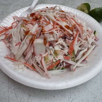 Mariscos Nayarit - Jaiva and shrimp tostada $10 - Mexican Near Me - Lynwood, California