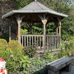 Gazebo is available to eat in.