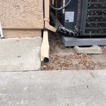 Air Brothers HVAC - They took the rain drain and used it for a level, no cement slab, totally rigged and will not respond to any calls or emails. - Heating & Air Conditioning/HVAC Near Me Air Brothers HVAC - They took the rain drain and used it for a level, no cement slab, totally rigged and will not respond to any calls or emails. - Heating & Air Conditioning/HVAC Near Me