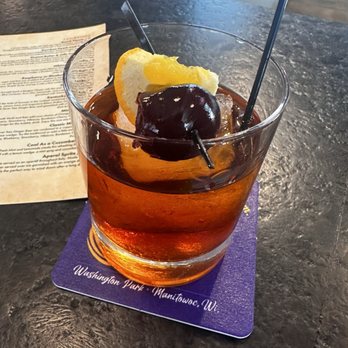 Brick’s Downtown Bar & Grill - Maple old fashioned - Sports Bars Near Me - Manitowoc, Wisconsin