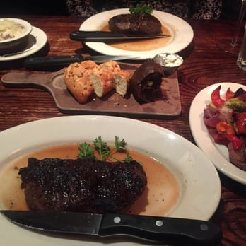 Wildfire - New York Strip & Grilled Veggies (bottom) and Filet Mignon and Mashed Potatoes (top). - American Near Me - Chicago, Illinois Wildfire - New York Strip & Grilled Veggies (bottom) and Filet Mignon and Mashed Potatoes (top). - American Near Me - Chicago, Illinois