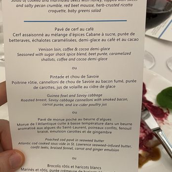 Le Parlementaire - GROUP MENU - Canadian (New) Near Me - Quebec City, Quebec