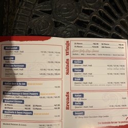 Beggars Pizza - Inside catering menu