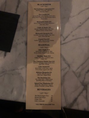 Menu photo 5 Blacksmith Redwood City, CA