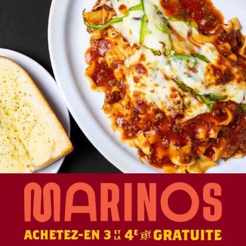 Pizzeria Marinos - a plate of pasta and bread - Pizza Near Me - Saint-Laurent, Quebec Pizzeria Marinos - a plate of pasta and bread - Pizza Near Me - Saint-Laurent, Quebec