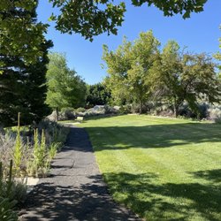 The paved walkway.