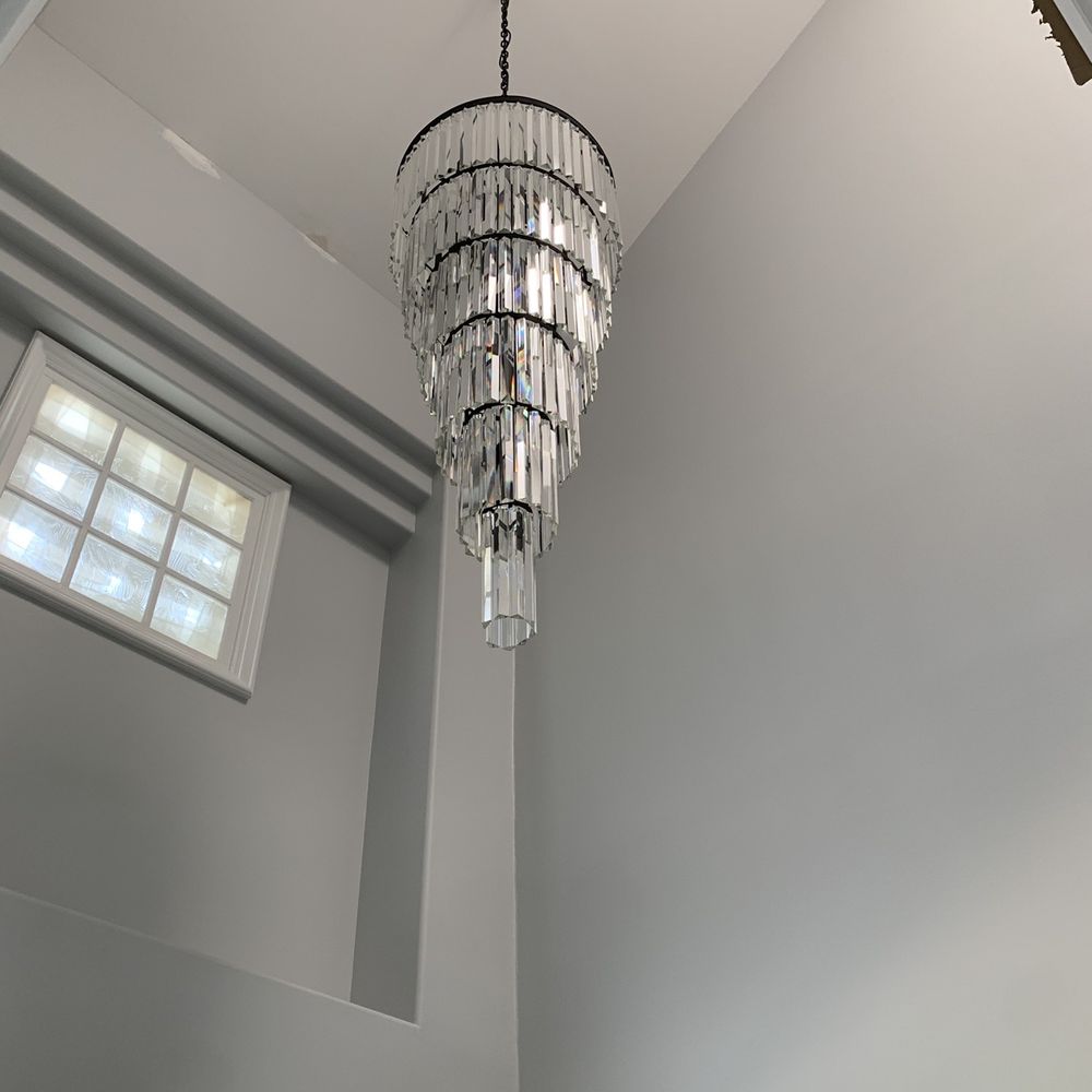 Chandelier on a 25 ft ceiling Chandelier on a 25 ft ceiling