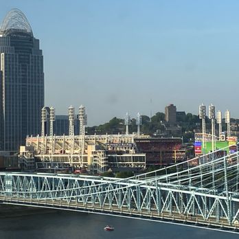 Embassy Suites by Hilton Cincinnati RiverCenter - View from my room of Great American Ball Park - Hotels Near Me - Covington, Kentucky