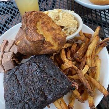 Salt + Smoke - Bestie combo with burnt ends brisket, ribs and side of Mac n cheese and beef fat fries - Barbeque Near Me - Saint Charles, Missouri Salt + Smoke - Bestie combo with burnt ends brisket, ribs and side of Mac n cheese and beef fat fries - Barbeque Near Me - Saint Charles, Missouri