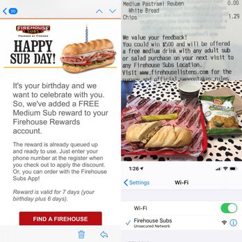 Firehouse Subs - Birthday sub. Amazing Pastrami Ruben. - Sandwiches Near Me - Valencia, California