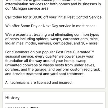 proof. Pest Control - $100 off initial Pest Control Service - Pest Control Near Me - Wixom, Michigan