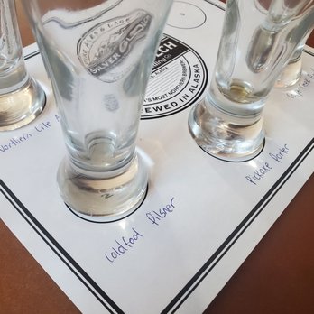 Silver Gulch Brewing & Bottling - Tasters, coldfoot pilsner and pickaxe porter were my favorites! - Brewpubs Near Me - Fairbanks, Alaska Silver Gulch Brewing & Bottling - Tasters, coldfoot pilsner and pickaxe porter were my favorites! - Brewpubs Near Me - Fairbanks, Alaska