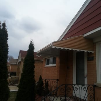 Awnings and More - Canopy awning over the front door - Shades & Blinds Near Me - Chicago, Illinois