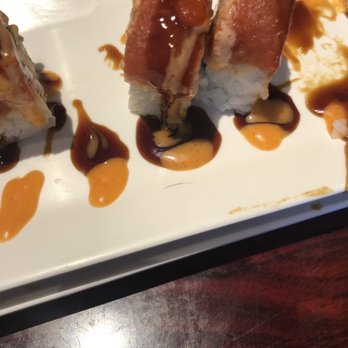 Ichiban Sushi - A roll with a hair on plate !! Barf! - Japanese Near Me - Bakersfield, California