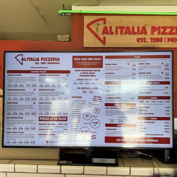 Alitalia Pizzeria - Menu January 2024 - Pizza Near Me - Monrovia, California