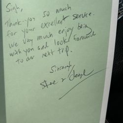 Nys Luxury Limousine - Our very good and kind customer Mr Steven Schneider from Florida gives us thanks you very much