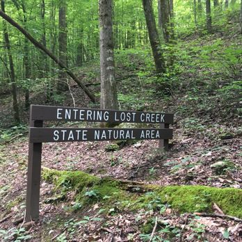 Lost Creek State Natural Area - Lost Creek sign - Hiking Near Me - Sparta, Tennessee Lost Creek State Natural Area - Lost Creek sign - Hiking Near Me - Sparta, Tennessee