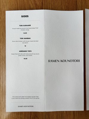 Menu photo 3 Ramen Kounotori Vancouver, BC