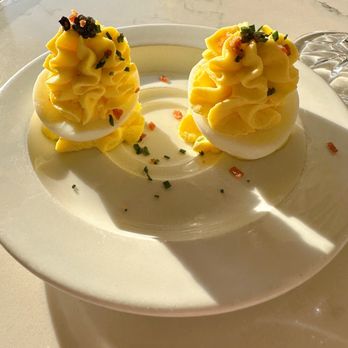 Bistro Du Jour - Deviled eggs (Oeufs Mimosa) - French Near Me - Washington, DC, District of Columbia Bistro Du Jour - Deviled eggs (Oeufs Mimosa) - French Near Me - Washington, DC, District of Columbia