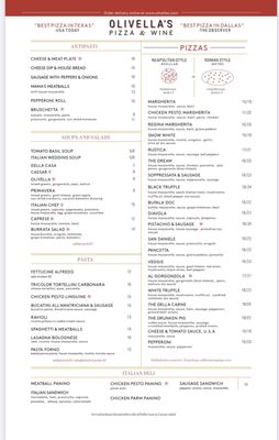 Menu photo 4 Olivella's Pizza and Wine Dallas, TX Menu photo 4 Olivella's Pizza and Wine Dallas, TX