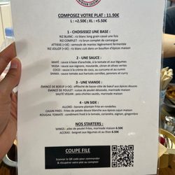 Osè - Menu in French