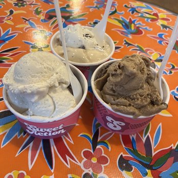 Sweet Action - Mint and salted butterscotch  Madagascar vanilla bean and milk and cookies Milk and cookies and vegan coffee break - Ice Cream & Frozen Yogurt Near Me - Denver, Colorado