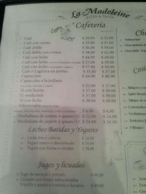 Menu photo 2 La Madeleine Buenos Aires, C