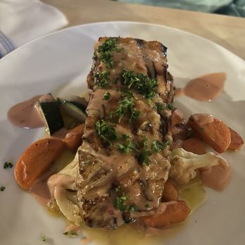 The Coastal Cabin - Salmon and crab cake duet - Comfort Food Near Me - Narragansett, Rhode Island The Coastal Cabin - Salmon and crab cake duet - Comfort Food Near Me - Narragansett, Rhode Island