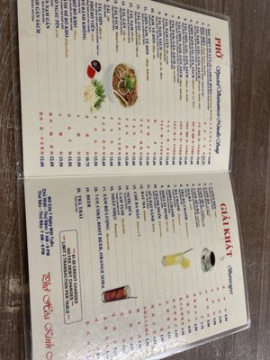 Menu photo 5 Pho Hoa San Diego, CA
