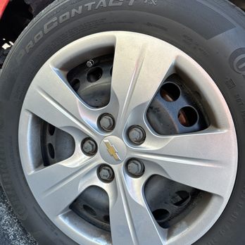 Discount Tire - Hubcap installed wrong and marring on lug nut caps - Tires Near Me - Bristol, Virginia