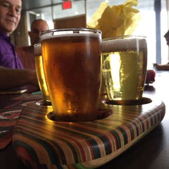 HopSaint Brewing - Cool flight holder made out of skate board decks. Cool!! - New American Near Me - Torrance, California HopSaint Brewing - Cool flight holder made out of skate board decks. Cool!! - New American Near Me - Torrance, California
