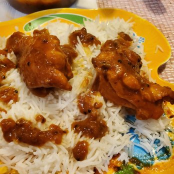 Chaat Kafe - Vindaloo chicken with my own basmati rice I made at home! - Indian Near Me - Sacramento, California