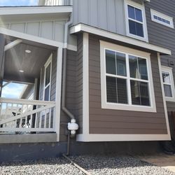 Affordable Radon Services - Exterior of Radon Mitigation System fan & exhaust pipe installed & painted to compliment the home. Compliments of our technician Branden.