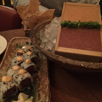 Zuma - Left: Miami spice 2015 daily selection of maki. 8 pieces for 3 MS orders. Right: a la carte tuna/salmon tartare (DELICIOUS!) - Japanese Near Me - Miami, Florida Zuma - Left: Miami spice 2015 daily selection of maki. 8 pieces for 3 MS orders. Right: a la carte tuna/salmon tartare (DELICIOUS!) - Japanese Near Me - Miami, Florida