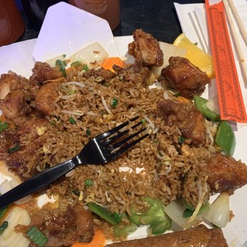 The Rice Box - Orange chicken and fried rice - Asian Fusion Near Me - Houston, Texas