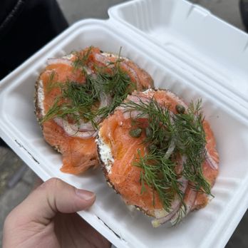 Apollo Bagels - bagel with smoked salmon cream cheese caper red onion dill - Bagels Near Me - New York, New York