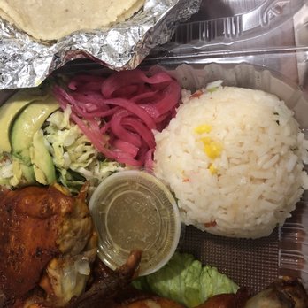 Yucamix cafe - Chicken asado, cabbage slaw, avocado, rice, pickled onion, salsa, and tortillas. Not pictured: the black bean purée. All of this for $17. - Mexican Near Me - San Francisco, California Yucamix cafe - Chicken asado, cabbage slaw, avocado, rice, pickled onion, salsa, and tortillas. Not pictured: the black bean purée. All of this for $17. - Mexican Near Me - San Francisco, California