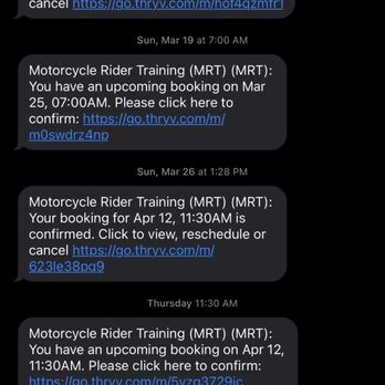 Motorcycle Rider Traning - it states 11:30 those are the two dates they said I was notified its 11 not 11:30. This proves otherwise. - Driving Schools Near Me - Englishtown, New Jersey Motorcycle Rider Traning - it states 11:30 those are the two dates they said I was notified its 11 not 11:30. This proves otherwise. - Driving Schools Near Me - Englishtown, New Jersey