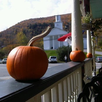 Sandy's Books and Bakery - The view from the front porch looking out onto Main Street - Vegetarian Near Me - Rochester, Vermont Sandy's Books and Bakery - The view from the front porch looking out onto Main Street - Vegetarian Near Me - Rochester, Vermont
