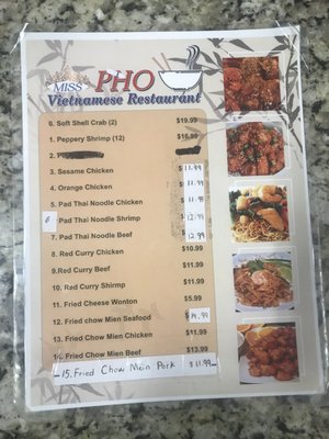 Menu photo 8 Miss Pho Vietnamese Restaurant Sneads Ferry, NC Menu photo 8 Miss Pho Vietnamese Restaurant Sneads Ferry, NC