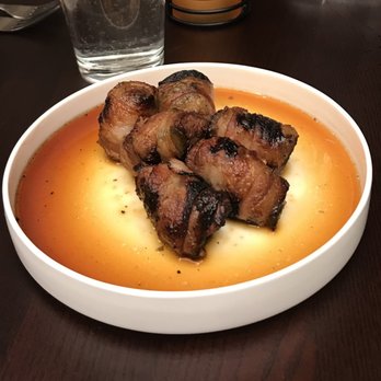 Six Hundredº - Bacon Wrapped Venison stuffed with Pickled Jalapeños and Water Chestnut in a Ponzu sauce - Steakhouses Near Me - Winston-Salem, North Carolina Six Hundredº - Bacon Wrapped Venison stuffed with Pickled Jalapeños and Water Chestnut in a Ponzu sauce - Steakhouses Near Me - Winston-Salem, North Carolina