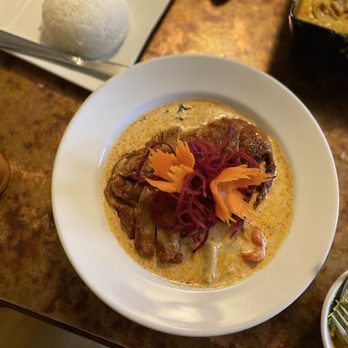 Thai Bella - Roasted duck with red curry. So glad we have left overs because it was amazing. - Thai Near Me - Moab, Utah Thai Bella - Roasted duck with red curry. So glad we have left overs because it was amazing. - Thai Near Me - Moab, Utah