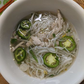 Noodles & Pho - Chicken Pho assembled ( I added jalapeno, Noodles &Pho does not include it) - Vietnamese Near Me - Hixson, Tennessee