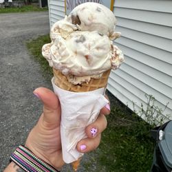 Bahama Sno Shack - Penn State Creamery Grilled Stickies in a waffle cone