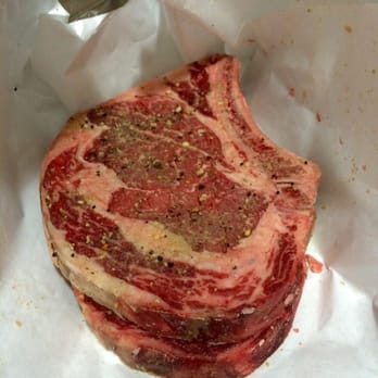 S. Ottomanelli & Sons Prime Meat - Prime 21 Aged Bone in Rib Eye Steaks cut an inch thick with Italian seasoning - Meat Shops Near Me - Woodside, New York S. Ottomanelli & Sons Prime Meat - Prime 21 Aged Bone in Rib Eye Steaks cut an inch thick with Italian seasoning - Meat Shops Near Me - Woodside, New York
