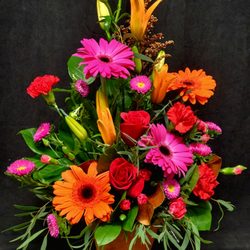 Michelle's Floral Boutique - Fall arrangement with gerberas and lilies