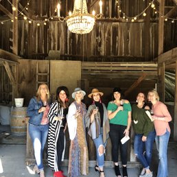 Tasting room in their rustic barn
