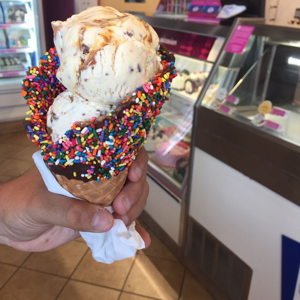 Baskin-Robbins - Brother got Reese's and snickers on a cool cone - Ice Cream & Frozen Yogurt Near Me - Oxnard, California