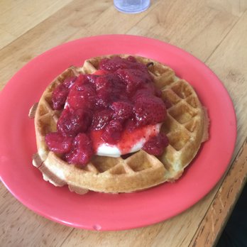 Waffle Iron - Strawberry waffles with ice cream - Breakfast & Brunch Near Me - Prescott, Arizona